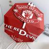 1 PC Automatic Folding Umbrella - Manchester United F Custom Name Pattern, Portable & Foldable Design with 8 Ribs, Christmas Birthday Gifts