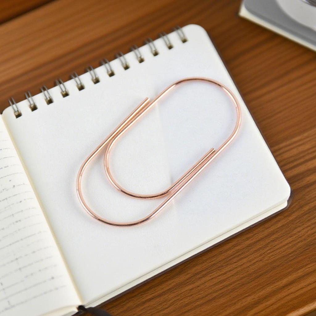 50mm Electroplated Metal Chubby Paperclip - Oversized Creative Curved Design