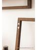 Square Solid Wood Floating Wall Shelf for Living Room - Creative Wooden Photo Frame & Ornament Display