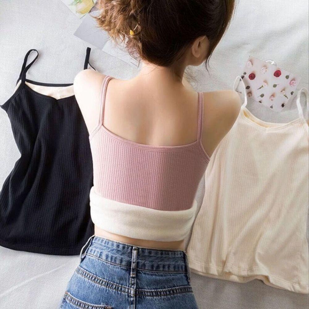 Thicken Women Tanks Slim Warm Undershirt Sexy Thermal Tops Autumn Winter