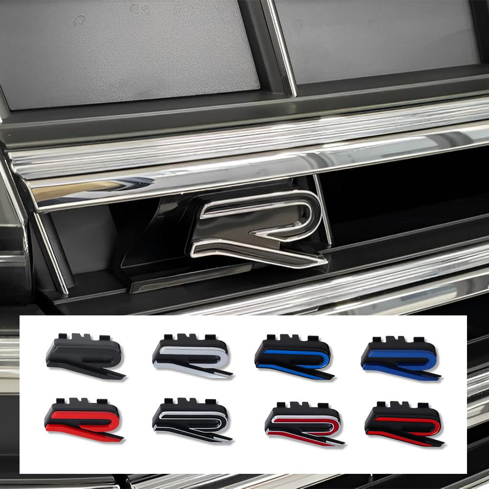 Für Volkswagen Polo GTI Bora Rline Jetta Golf 7 8 Tiguan Tharu Auto Motorhaube Frontgrill Emblem ABS VW Neues R Logo Aufkleber Zubehör wl3