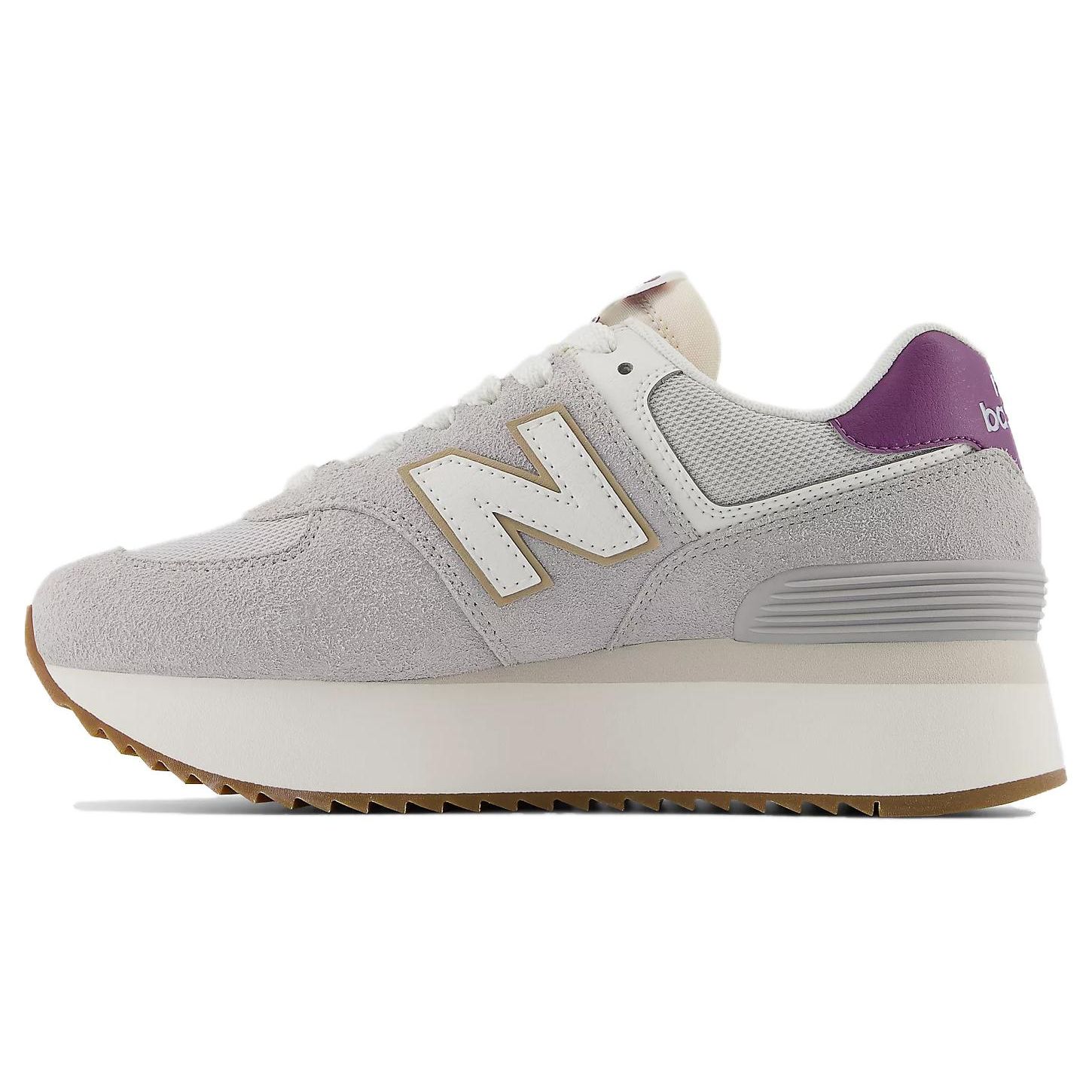 

New Balance NB 574 Fashion Versatile Mesh Low-Top Casual Running Shoes Women sneaker Gray Purple WL574ZCO 35