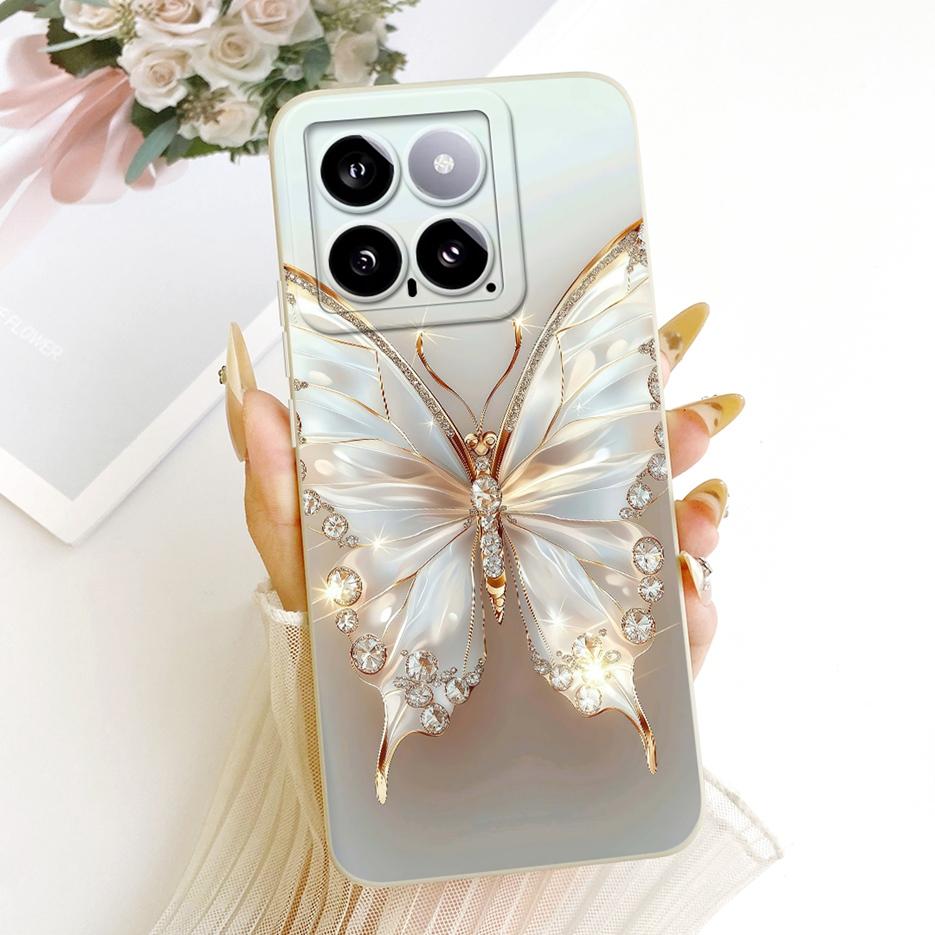 For Xiaomi Mi 14 Pro Case Cool Owl Dragon Painted Cover Soft Silicone Matte Phone Case For Xiaomi 14 Pro Mi14 5G Back Cover Bags