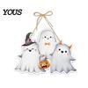 Festive Halloween Hanging Ornament Pumpkin Door Decor, Spooky Wall for Party Eye-catching Decoration Scene, Front Entryway Decoration, Trick or