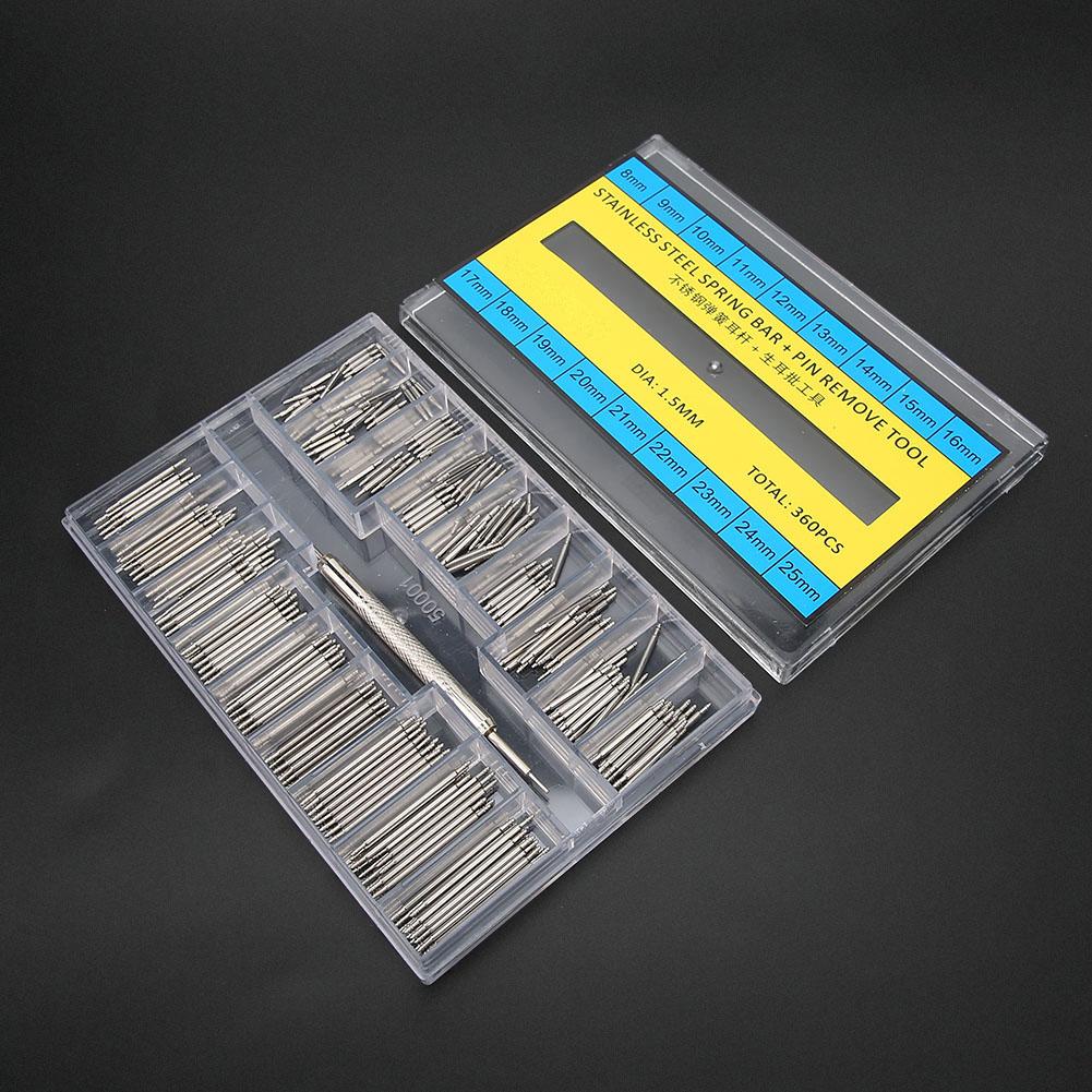 360Pcs Double Ended Watch Band Spring Bars Pin Remove Tool Watch Repair Tool