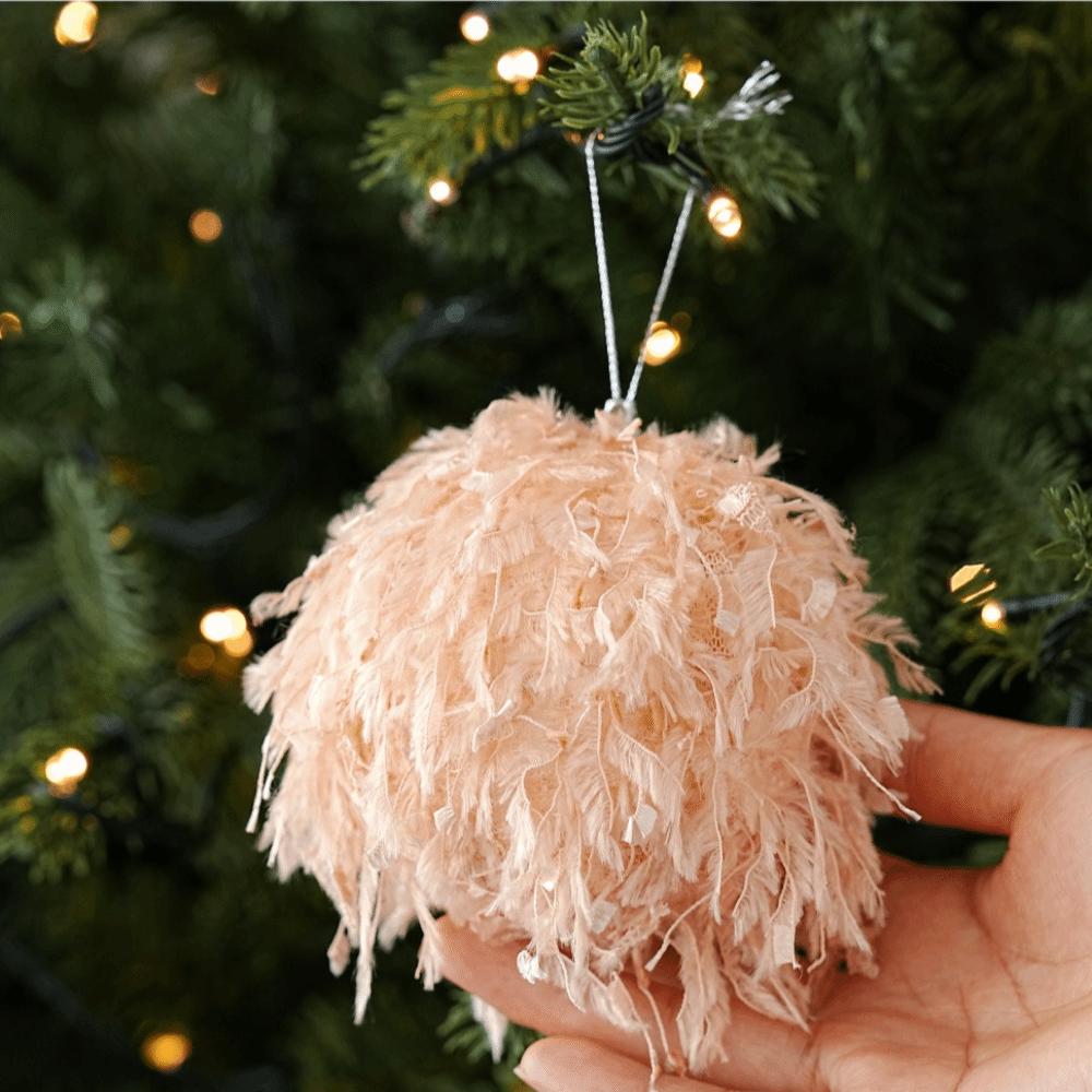 Fluff Texture Xmas Bauble Foam Tree Hanging Decor Creative Christmas Ornament Home Xmas Decor