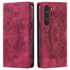 for Samsung Galaxy S23+,S23,S22+,S22,S21 FE,S21,S21+ Mandala Embossed PU Leather Flip Wallet Case Magnetic Closure Cover