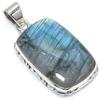 Natural Labradorite Gemstone 925 Solid Sterling Silver Gift Pendant 1.75" W8w45