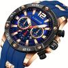 Lässiges Silikonarmband Herren Sportuhren Großes Zifferblatt Kalender Quarz Armbanduhren Für Herren Uhr Reloj Hombre