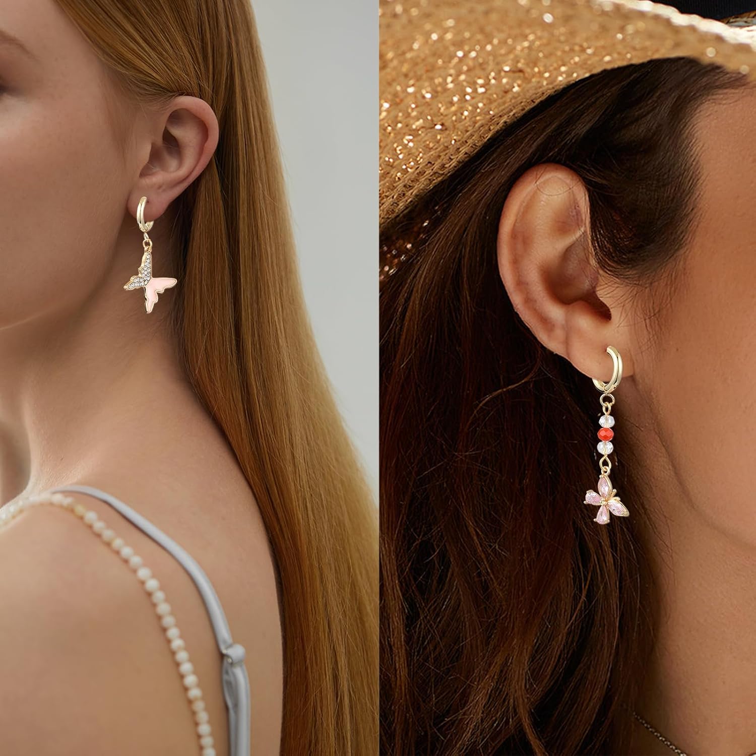 

BEEFLYING 10pcs 201 Stainless Steel Huggie Earring Hoops 18 Gauge Real 24K Gold Plated Earring Hooks for DIY Earring Jewelry Making(A) Real 18K Gold Plated 2