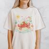 Cute Coastal Animal Shirt Pastel Beach Graphic Tee Sea Life Summer Vacation Shirt