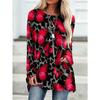 Women's Printed Long-sleeved T-shirt, Suitable for Spring, Autumn and Winter Seasons. Fashionable and Versatile, Machine Washable.