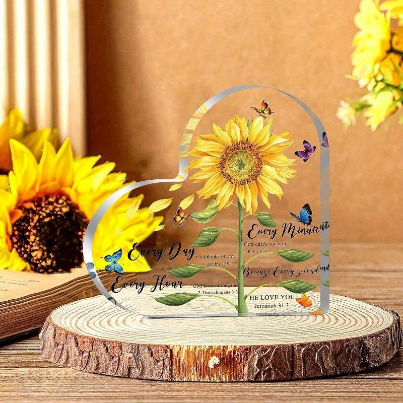 Christian Women’s Gifts: Bible Verses Acrylic Heart. Inspirational Scripture Keepsake/Paperweight (Friend/Mom/Grandma).