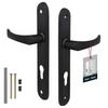 Door Handle, Length, Aluminum, 72 Mm, BLACK INSERT