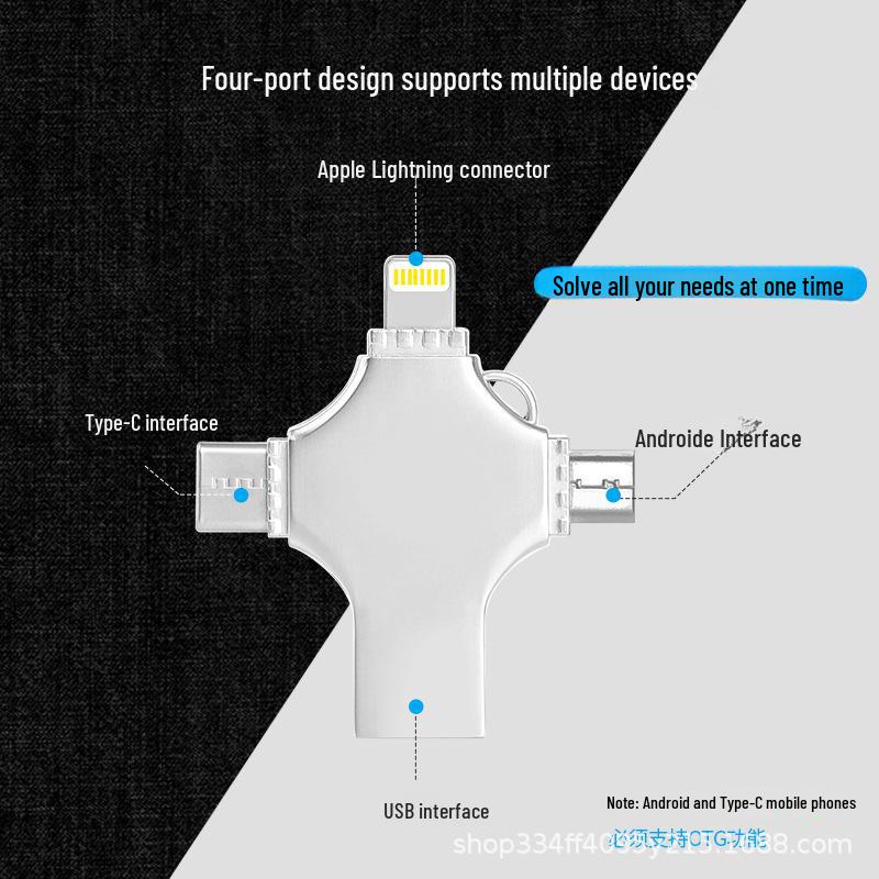 Metall Handy 4-in-1 USB 3.0 Typ-C Adapter 32G/64G Geschenk