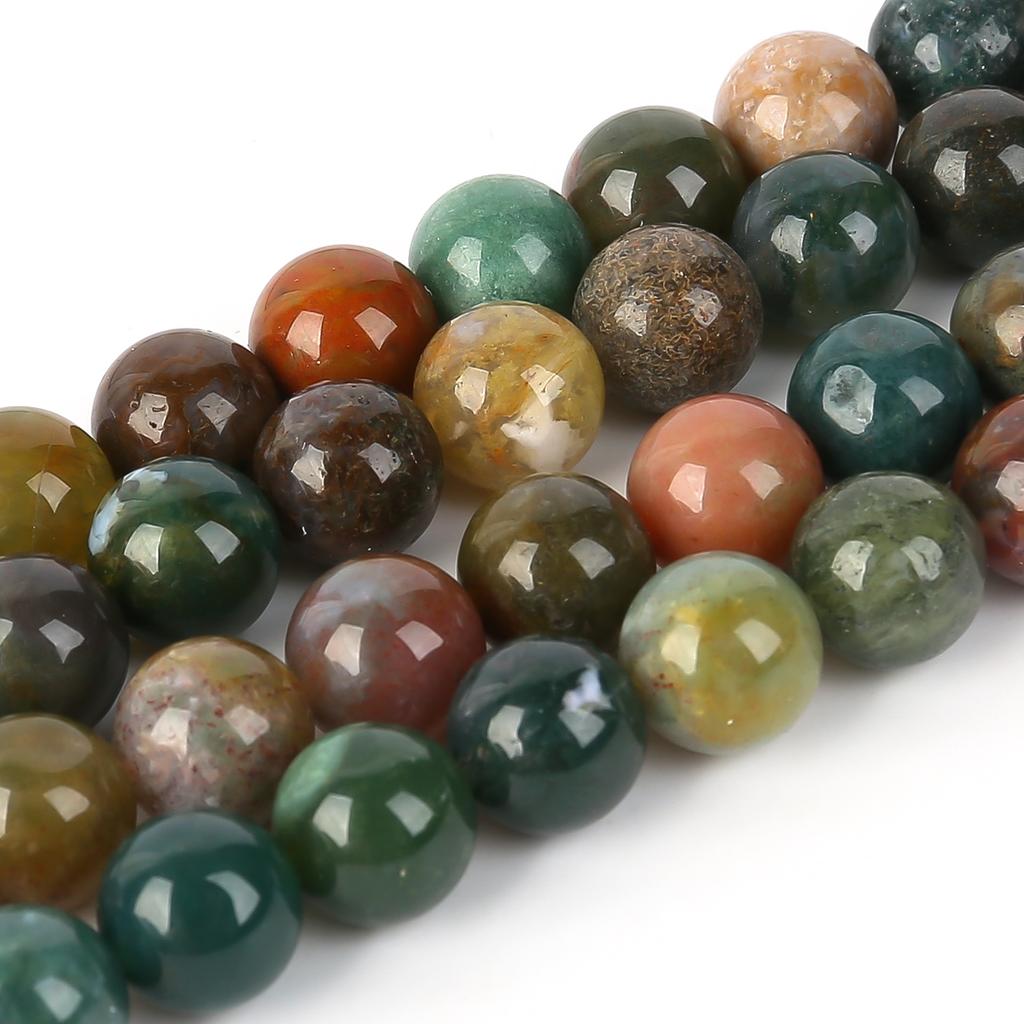 Natural Stone Pink Quartz Amethyst Turquoise Agates Round Loose Beads For Jewelry Making Bracelets DIY Accessories Natural Beads