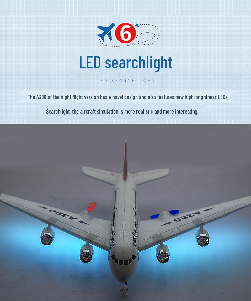 A380 Remote Control Two-Channel Foam Glider Electric Model Airplane Toy