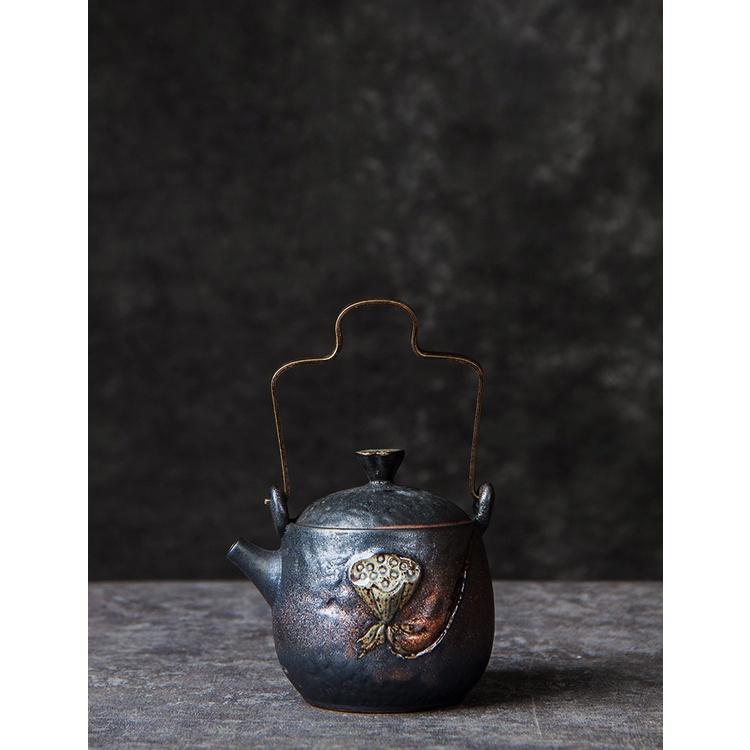 240ml Retro Ceramic Teapot with Handle Japanese Style Kung Fu Tea Set