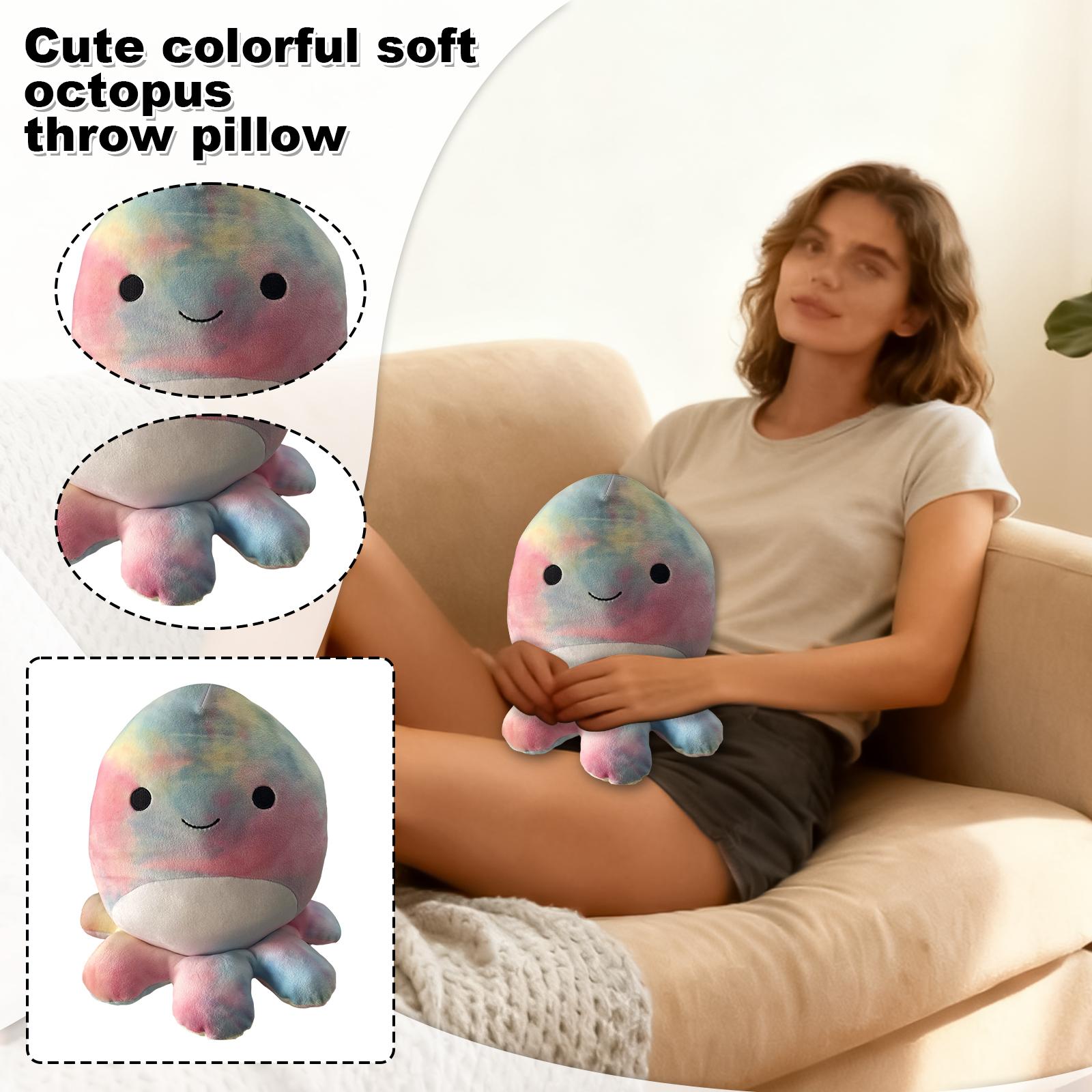 

Cute, Colorful And Soft Pillow Animal Ball Plush Toy, Squid Doll, Birthday Gift, Commemorative Collection, For Friends And Kid One Size