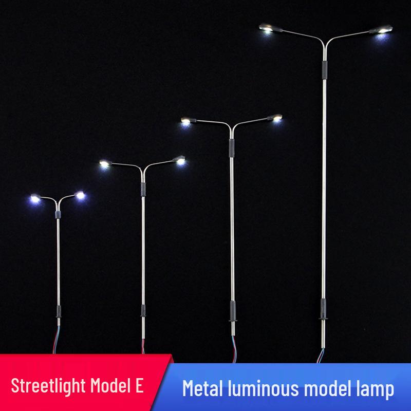 Luminous Double Arm Elbow Street Lamp Model - E Type Sand Table Multiple Designs