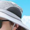 Fisherman Hat Adjustable Chin Strap Breathable Mesh Waterproof Lightweight Quick-Drying Wide Brim Sun Protection Hat