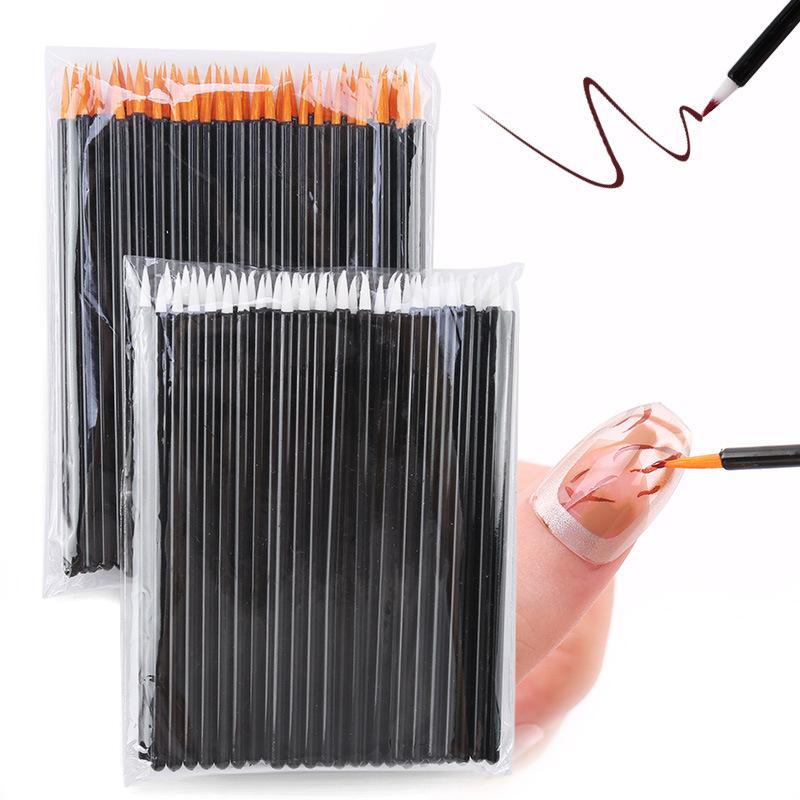 Eyeshadow Brush Nail Stroke Brush Small Beauty Brush 50 Pack Of Portable Nail Tools