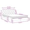 VidaXL Lit avec Matelas, Lit Rembourré avec Coussin de Tête de Lit, Lit Double, Lit Adulte de Chambre à Coucher Intérieur, 3208660