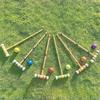 Hot-Sell!-Six-Player Croquet Set with Wooden Mallets, Colored Balls, Sturdy Carrying Bag Sturdy Carrying Bag for Adults &Kids