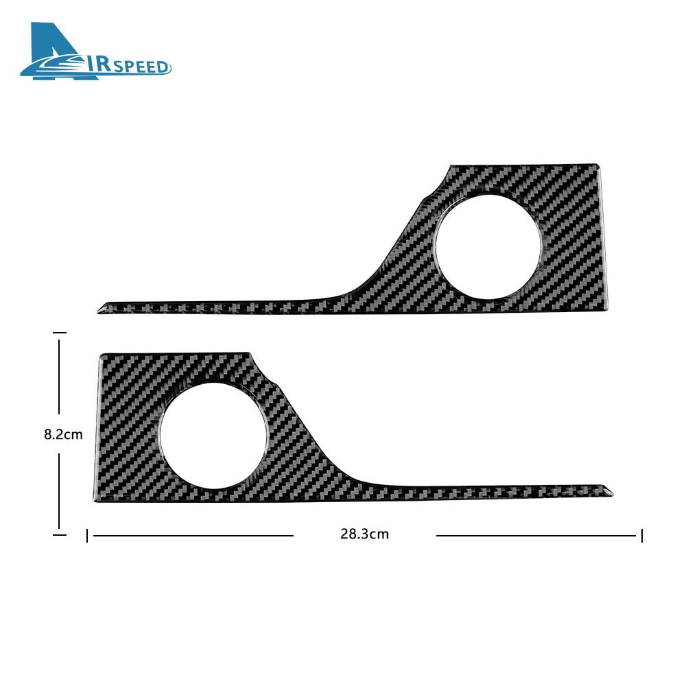 Real Carbon Fiber Sticker For Lexus RX350 RXH450 2016- Car Inside Rear Door Handle Interior Trim Styling