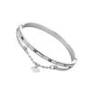 Roman Numeral Bangle Fashionable Hand Chain Heart Wristband Bracelet Jewelry Gift for Women Girls