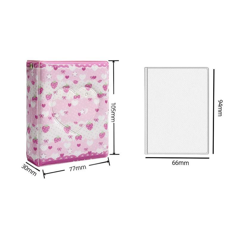 

Розовый Альбом для фотокарточек с вырезом в форме сердца Держатель для фотокарточек Сумка для хранения фото Дневник K-pop Фотоальбомы Мультяшный Шикарный Мини-альбом
