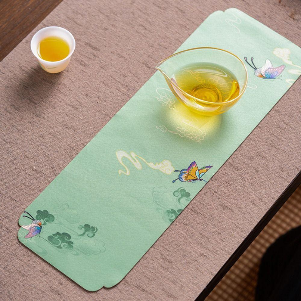 Heat Insulat Chinese Style Tea Mat Waterproof Tableware Mat Cup Pad Table Mat  Home