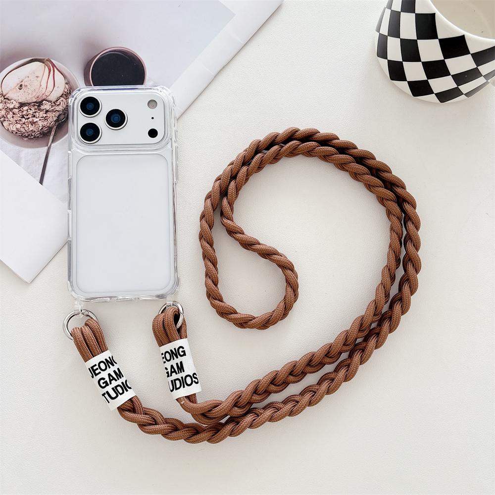 Transparent Acrylic Crossbody Lanyard Strap Case For iPhone 17 16 15 14 13 12 11 Pro Max Plus Air XS Max 7 8 XR Shockproof Cover