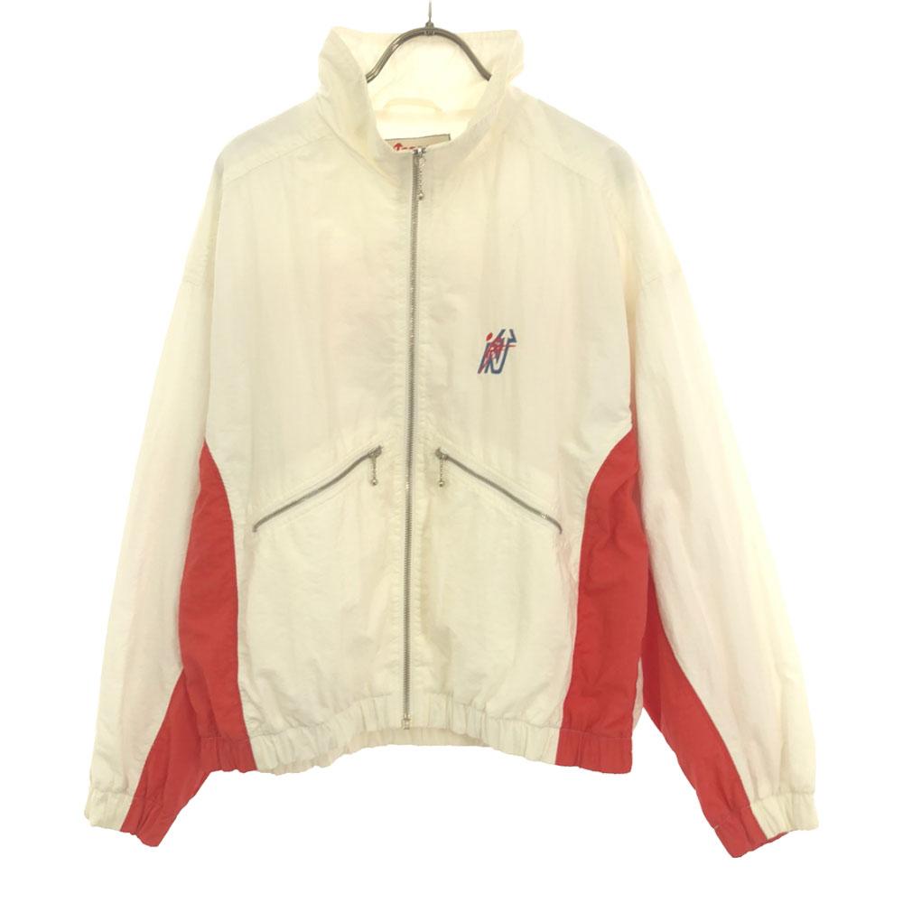 NORDICA Logo embroidery tennis Nylon jacket 40 White x red Blouson Women Used