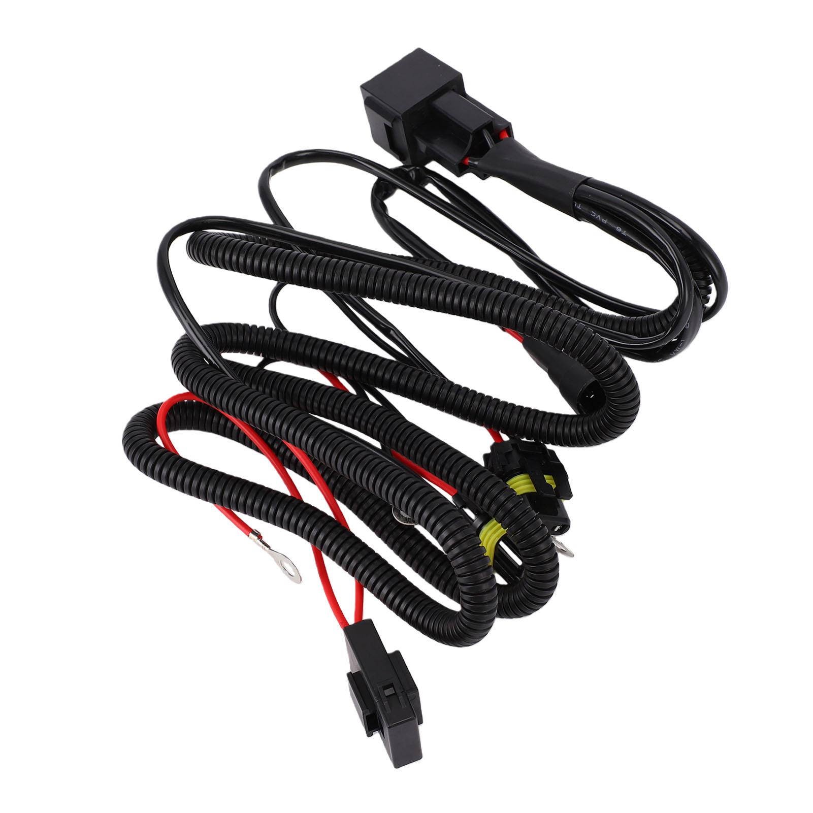 

LED Light Bar Wiring Harness Kit 40A 2 Plugs 9006 Fog Light Wiring Harness Relay Kit for Vehicles