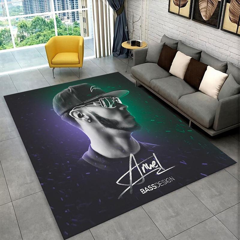 Rapper Free Anuel AA Hip Hop Carpet Rug for Playroom Bedroom Living Room Sofa Home Decor,kid Game Area Rug Non-slip Floor Mat