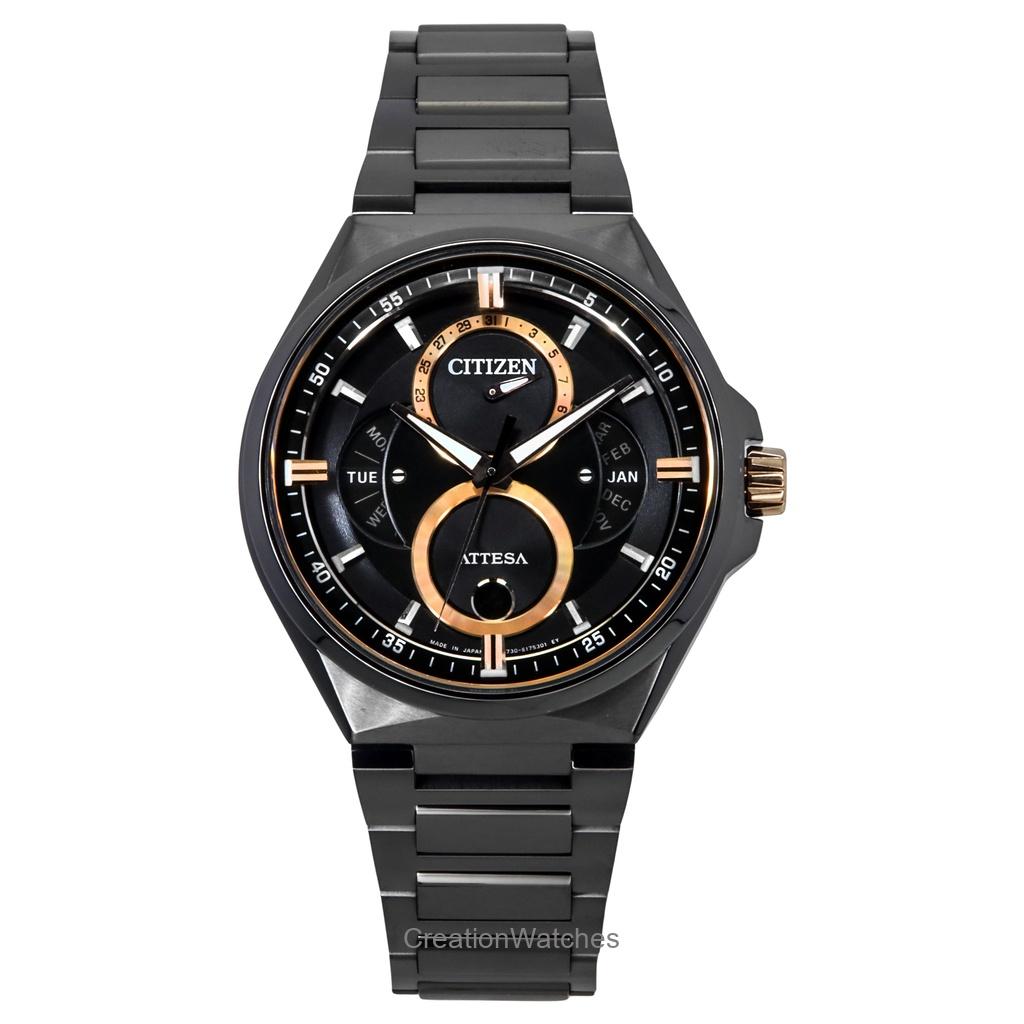 

Мужские часы Citizen Attesa Moon Phase Super Titanium с черным циферблатом Eco-Drive BU0065-64E 100M чёрный