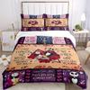 3pcs Rose Design Jack and Sally Bedding Set, Including 1 Quilt Cover and 2 Pillow Shams, Without Filling, Soft and Comfortable Home Bedroom F077
