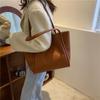 Sac à bandoulière carré à boucle magnétique de couleur unie pour femmes, ensemble de sacs fourre-tout de loisirs en PU de grande capacité