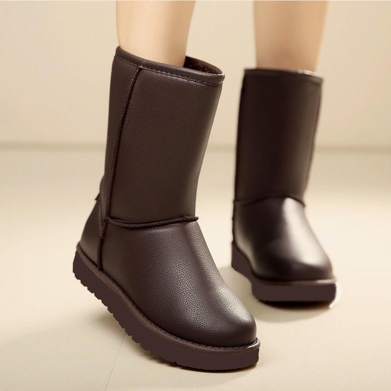 Women Winter Short Snow Boots Faux Fur Lined Flat Casual Shoes