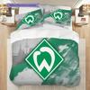 SV Werder Bremen Patroon Beddengoed Dekbed Set Dekbedovertrek Kussensloop Huisdecoratie Verjaardagscadeau (1 dekbedovertrek + 2 kussenslopen, zonder binnenkussen)
