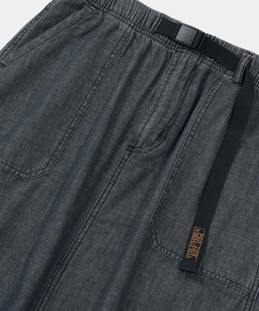 Columbia University Columbia Trajan Label Belted Denim Long Skirts Black Denim