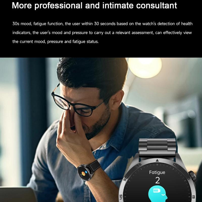 2025 New Micro Physical Examination Blood Lipids Uric Acid Blood Pressure Smart Watch ECG+PPG Clock Bluetooth Call Smartwatch Men