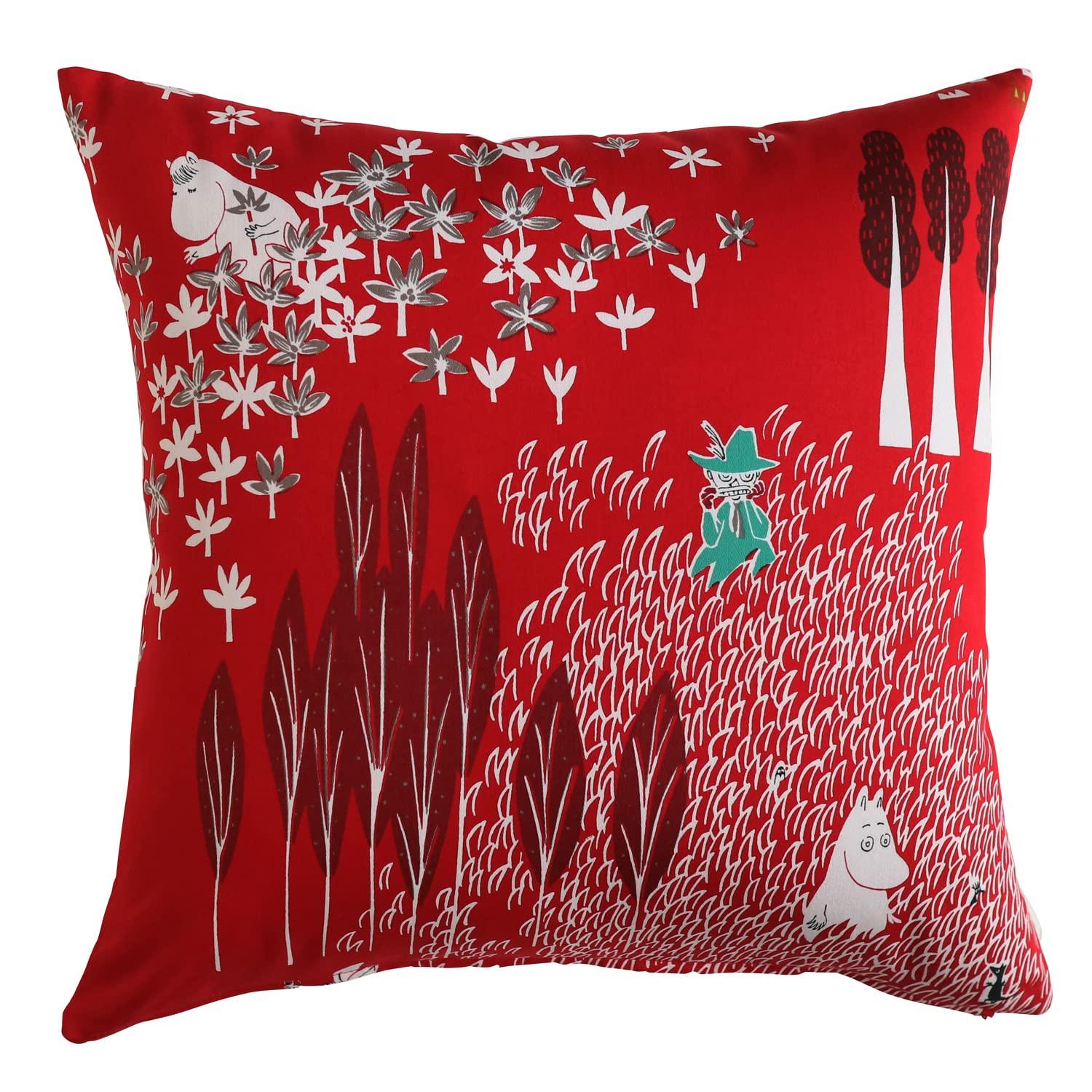 

Quarter Report Moomin Cushion Cover Here Red 45 x 45 cm Cotton Zipper Type in (MOOMIN) I m Approx. 100% [Made Japan]