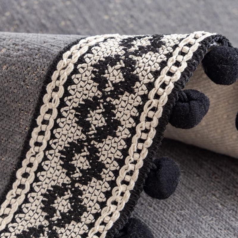 Chenille Sofa Cover with Tassels Four Seasons Universal Sofa Mat Solid Color Anti-Slip Couch Cushion Towel for Living Room