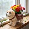 1 Labrador Retriever shaped flowerpot, a fully loaded pet dog, creative windowsill flowerpot