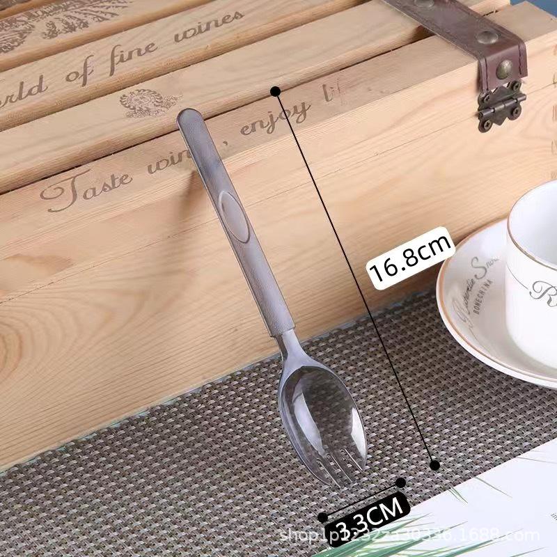 Individually Packaged Disposable Cutlery Set: Thickened American-Style Knife, Fork, and Spoon, Food-Grade Plastic.