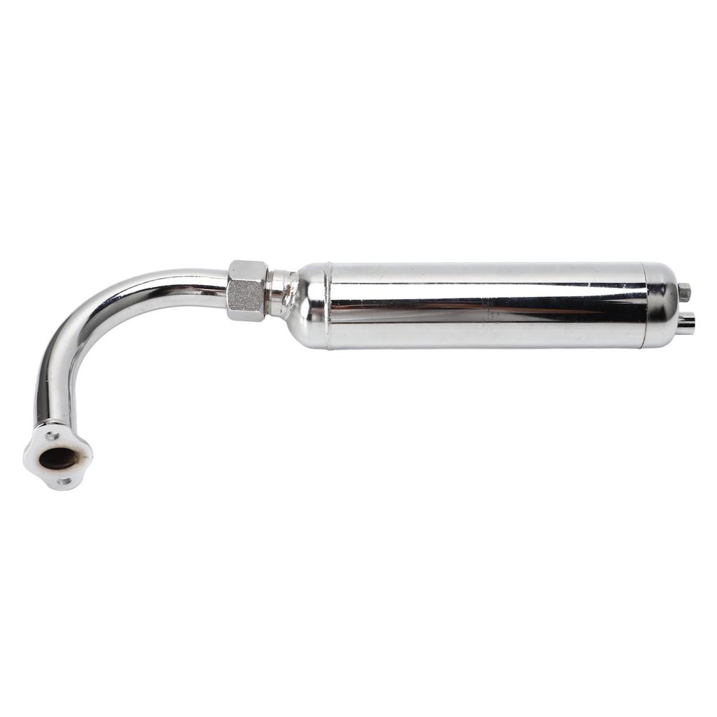 Exhaust Muffler Pipe Motorized Bicycle Engine Muffle Tailpipe Exhaust Pipe for 49‑80cc 2 Stroke Bike