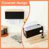 Wall Mount Paper Towel Dispenser Wooden Bathroom Tissue Box With Detachable Lid Trifold Hand Towel Holder for Kitchen Decoration