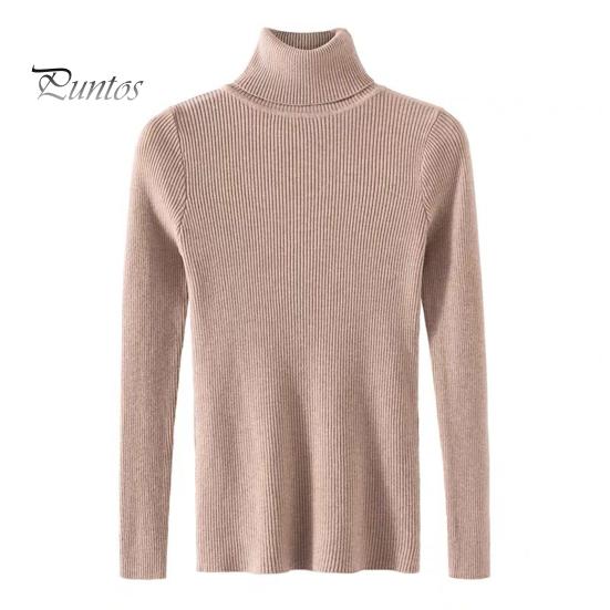 

Женская трикотажная базовая рубашка с высоким воротом и длинным рукавом, однотонный тонкий свитер для весны и осени хаки